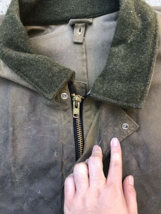 Vintage C.  C.  Filson Mens Hunting Work JACKET Oil Tin Cloth Waxed Size 3XL Men ' s 7