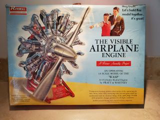 1962 Renwal Products The Visible Airplane Engine Model Kit Rare
