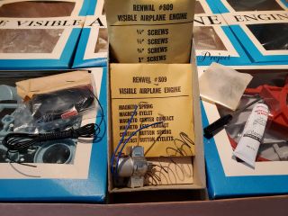 1962 Renwal Products The Visible Airplane Engine Model Kit Rare 6