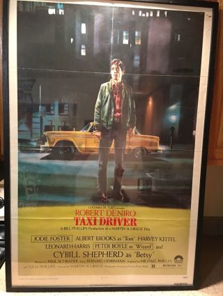 1976 Taxi Driver 27x41 One Sheet Move Poster Vintage Collectible