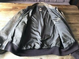 Vintage Leather Bomber Jacket Type A - 2 Army Air Force Made In USA Quartermaster 3