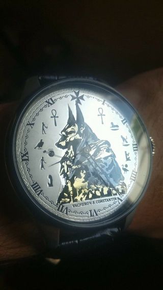 Custom Vintage Anubis Marriage Watch Hand Engraved Pocket Watch Movement