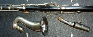 Repadded Vintage Conn Ebonite Alto Clarinet Vandoren 5RV mouthpiece 3