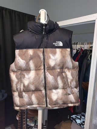 2013 Supreme X North Face Faux Fur Vest Jacket 100 Authentic Rare Vintage Vnds