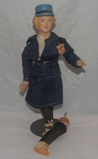 Vintage Ww2 Era Waves Women Volunteer Service Composition Doll Freundlich