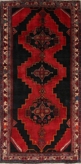 Vintage Geometric Meshkin Oriental Area Rug Hand - Knotted Wool Carpet 5 