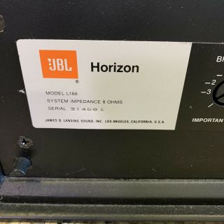 JBL L166 Horizon Vintage Speakers 8
