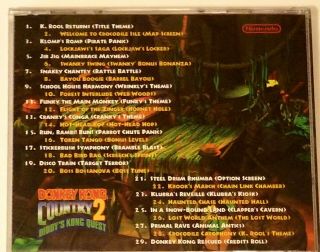 VERY RARE Donkey Kong Country 2 Soundtrack Diddys Kong Quest 1994 CD 4