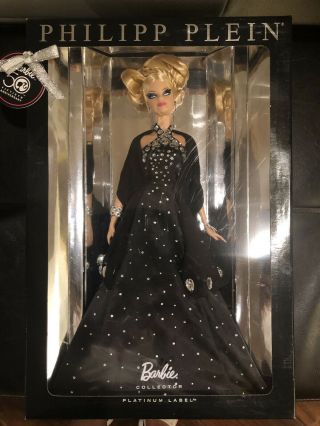 Philipp Plein 50th Anniversay Swarovski Crystal Barbie Doll Platinum Label