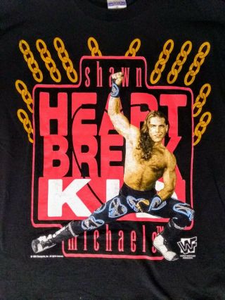 Vintage 90s 1998 Wwf Shawn The Heartbreak Kid Michaels T Shirt Size Xl -
