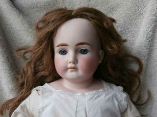 Gorgeous Antique German Or French Bisque Head Doll 28 " Closed Mouth Solid Dome