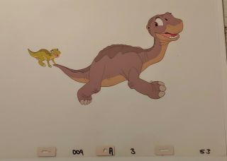 Rare Land Before Time Little Foot Bluth Hand Painted Production Cel