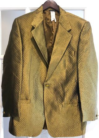 Rare Gianni Versace Vintage Olive Green Jacket Blazer Men’s Sz It 50 / Us Large