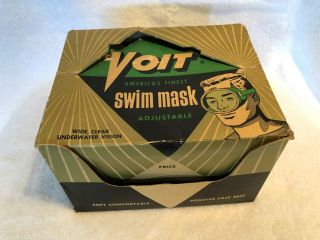 Vintage Voit Scuba Skin Diving B4 Swim Mask and Box 10