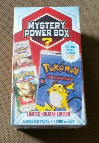 3 Pokemon Mystery Power Boxes Factory 15 Booster Packs Vintage,  Base set 8