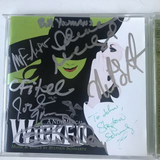 Extremely Rare - Wicked Broadway Cd - Signed By Cast & Composer
