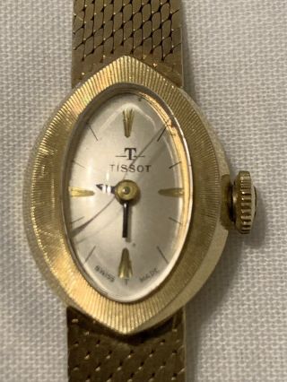 Vintage Tissot 14k Solid Gold Ladies Stylist Watch 35 Grams Of Gold