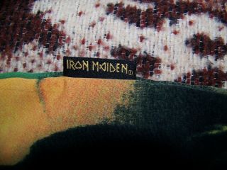 Vintage IRON MAIDEN THE TROOPER LP CD Art Dragonfly Button Dress Shirt Sz L 6