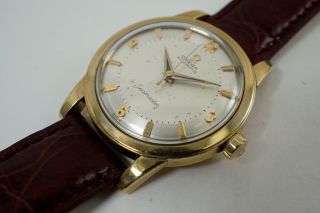 Omega Gx 6250 Seamaster Vintage Automatic Dial 14k Gold Plated C.  1958