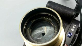 Som Hermagis 70mm F1.  8 Leica M Mount Modified Coupled Brass Lens Vintage French