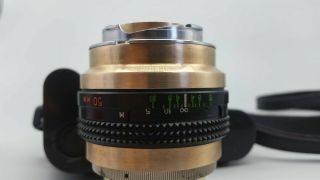 Som Hermagis 70mm f1.  8 Leica M mount Modified Coupled Brass lens Vintage French 4