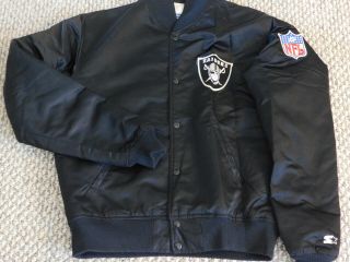 Vintage Oakland Raiders Starter Jacket Medium,  Size M,  Made In The U.  S.  A.