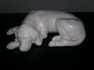 Rare - 1932 Roseville Ivory Dog Figurine -