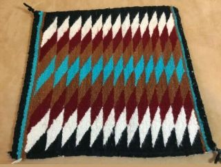 Vintage Navajo Rug Blanket Native American Indian Red Mesa Weaving Tapestry 4