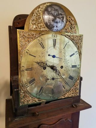 Very RARE/Antique GRANDFATHER CLOCK,  1800 ' s - wood case,  chime 3