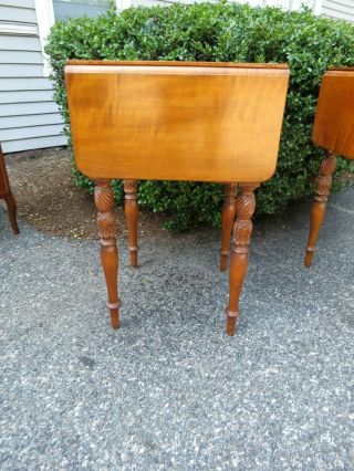 Tiger maple 2 Draw stands Seymour style acanthus carved legs 5