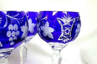 Bohemian German/Czech Hand Cut Crystal Goblets,  includes 13 4