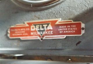 Large Vintage Delta Milwaukee 220V Table Saw,  3/4hp 7