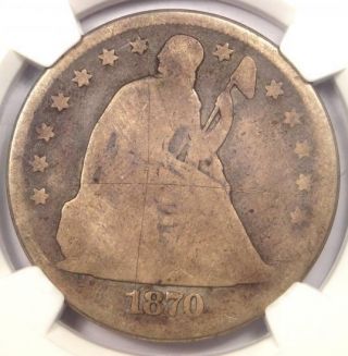 1870 - Cc Seated Liberty Dollar $1 - Ngc Good Details - Rare Carson City Coin