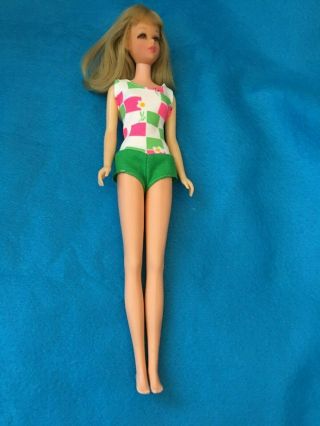 Vintage Bendable Leg Francie 1130 Blonde Barbie Doll Oss Stunning Minty