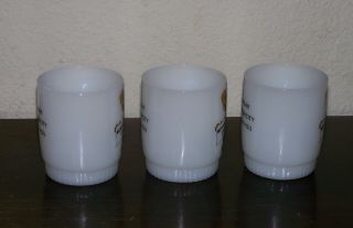 3 VTG Anchor Hocking Stacking Fire King Mugs - Willie Wire Hand - Menard Elec.  IL 2