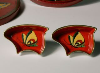 RARE Vintage Art Deco NORITAKE SWEET MEAT SET - Butterflies with Case 4
