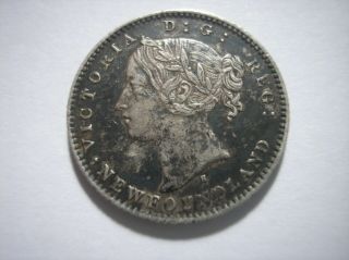 Sbc27 Canada Newfoundland 1872 H Silver 10 Cents.  Very Rare.