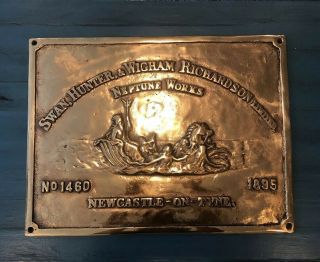 Ship Builder’s Plaque 1895: Neptune,  Swan Hunter Wigham Richardson Limited