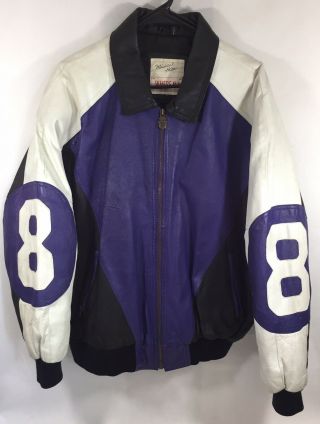 Vintage 8 Ball Leather Jacket Size Xl 90 
