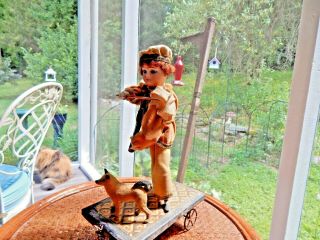 ANTIQUE GERMAN BISQUE DOLL PLAYING VIOLIN WITH HIS DOG 2