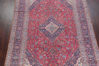 Vintage 8x11 One - of - a - kind Traditional Floral Area Rugs Hand - Knotted RED 3