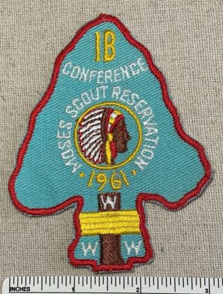 Vtg 1961 Oa Area 1b Conference Order Of The Arrow Patch Moses Scout Reservation