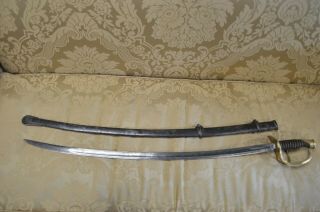 Antique Us Civil War Model 1860 Ames 1864 Dated Cavalry Sword