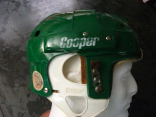 Vintage Cooper Sk 2000 Hockey Helmet Rare Green W/good Bumpers Inside &out