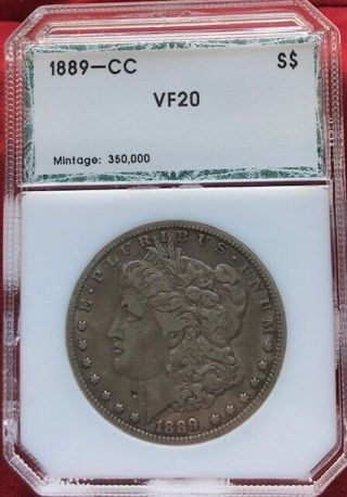 1889 Cc Morgan Dollar (old Green Holder) Very Rare