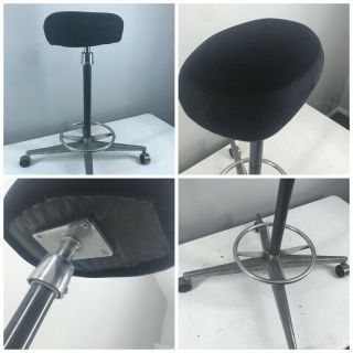 Vintage George Nelson Perch Stool Drafting Chair By Herman Miller Old