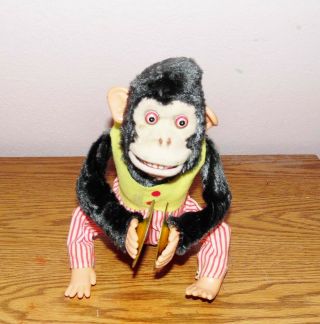 Vintage MUSICAL JOLLY CHIMP Toy Cymbal Monkey 1950’s Lewis Galoob co 2