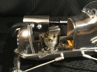 Vintage Bremer Whirlwind Tether Car Racer Herb Singe Gas powered 17” long 6