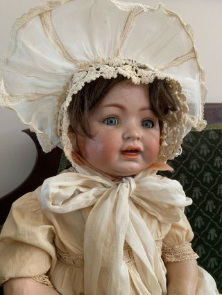 Huge Antique German Bisque George Borgfeldt Character Toddler Baby Doll 26 In.