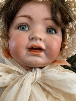 Huge Antique German Bisque George Borgfeldt Character Toddler Baby Doll 26 In. 2